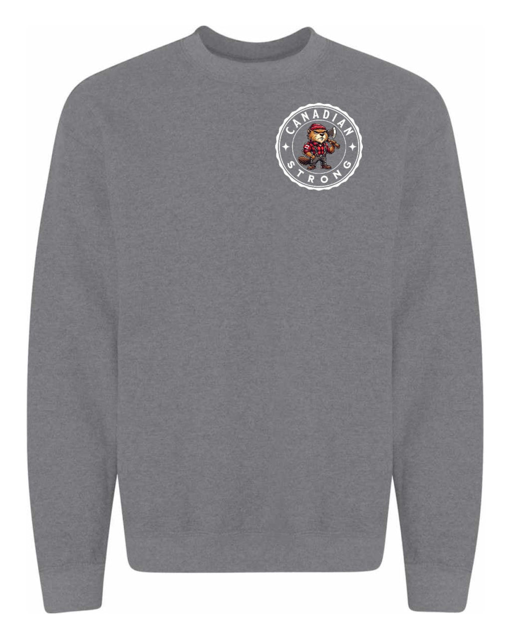 Canadian Strong Beaver Left Chest Crewneck - Unisex