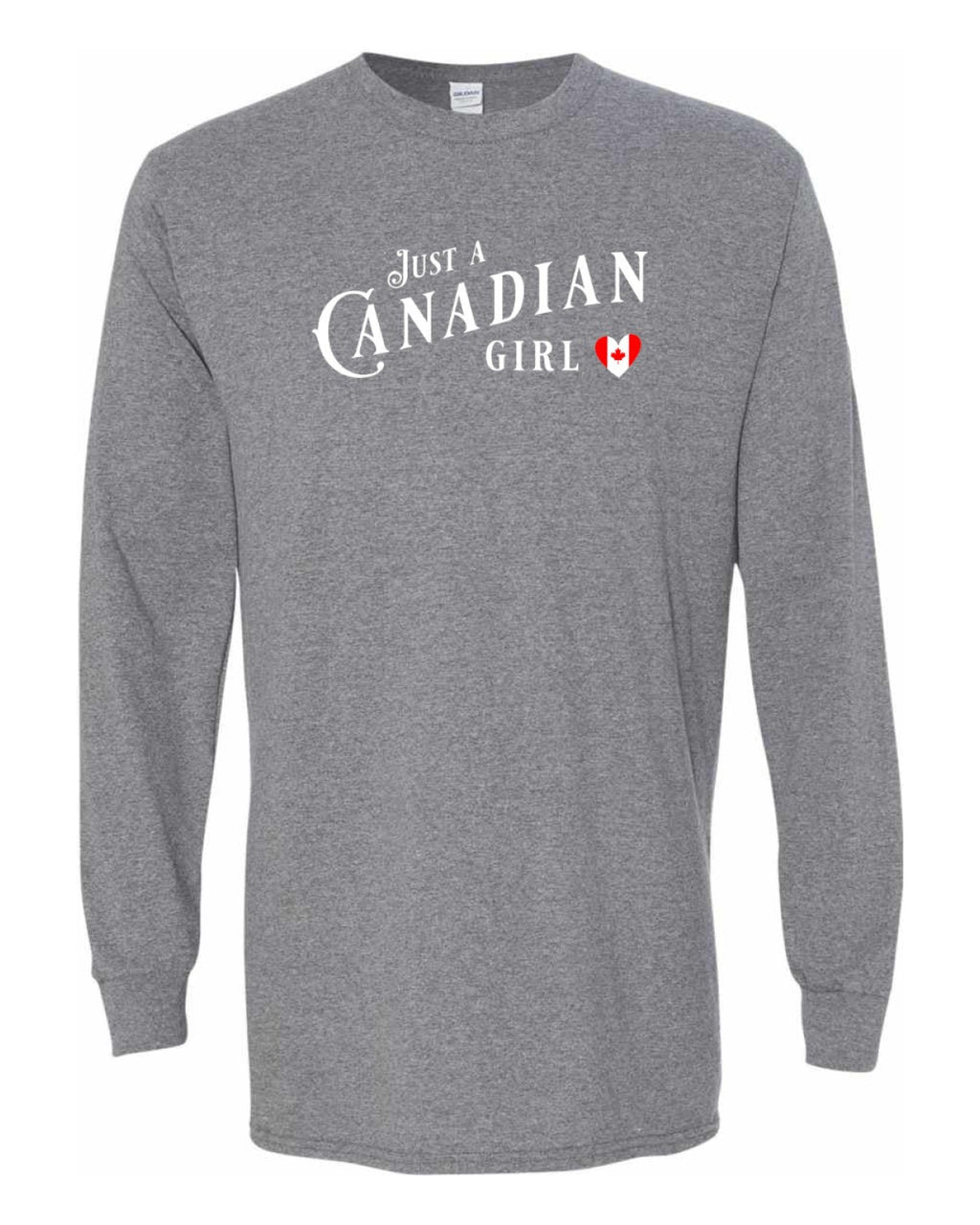 Just A Canadian Girl (Heart Flag Full) Full Long Sleeve - Unisex