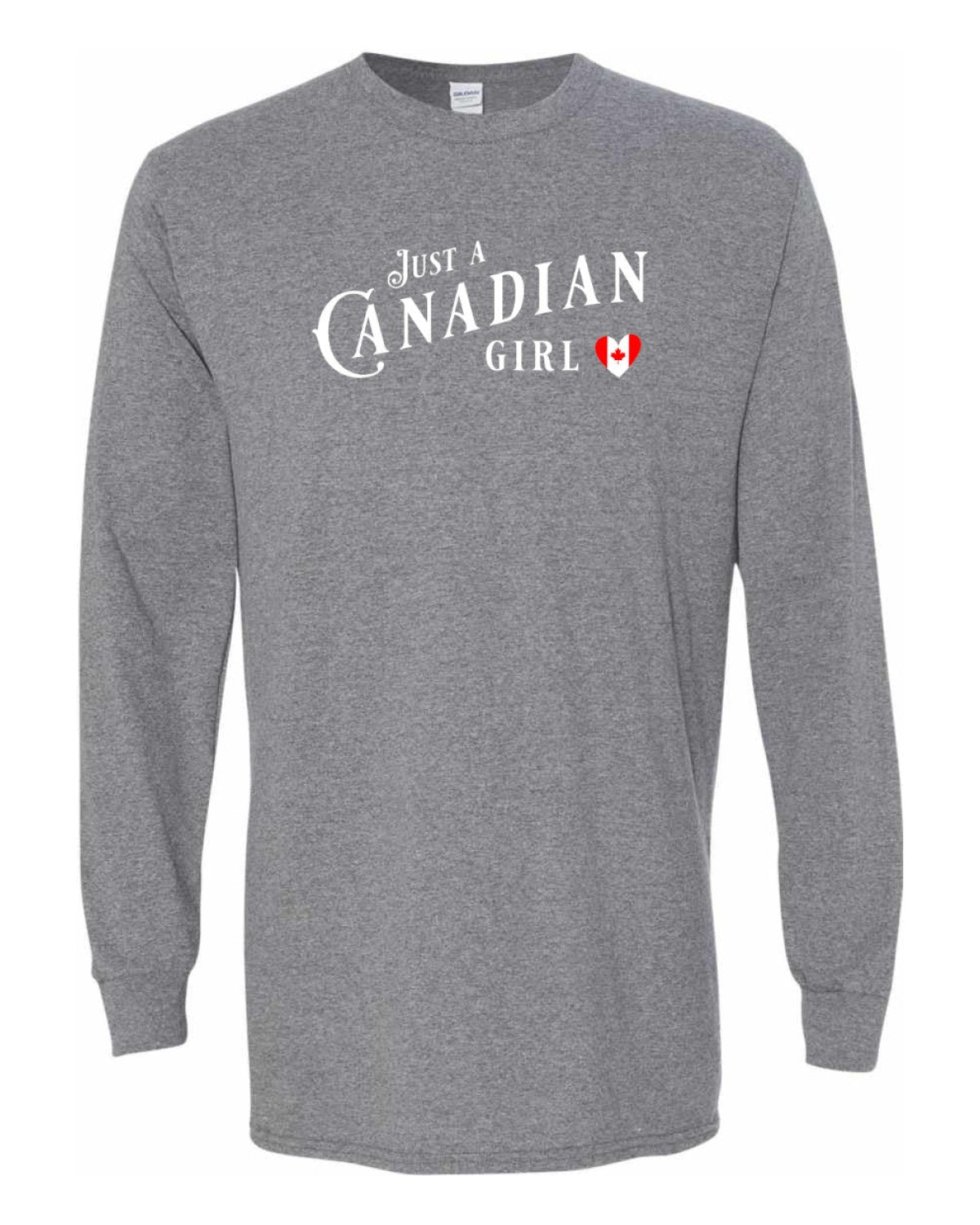 Just A Canadian Girl (Heart Flag Full) Full Long Sleeve - Unisex
