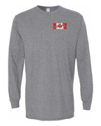 Made in Canada Flag Background Left Chest Long Sleeve - Unisex