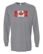 Made in Canada Flag Background Full Long Sleeve - Unisex