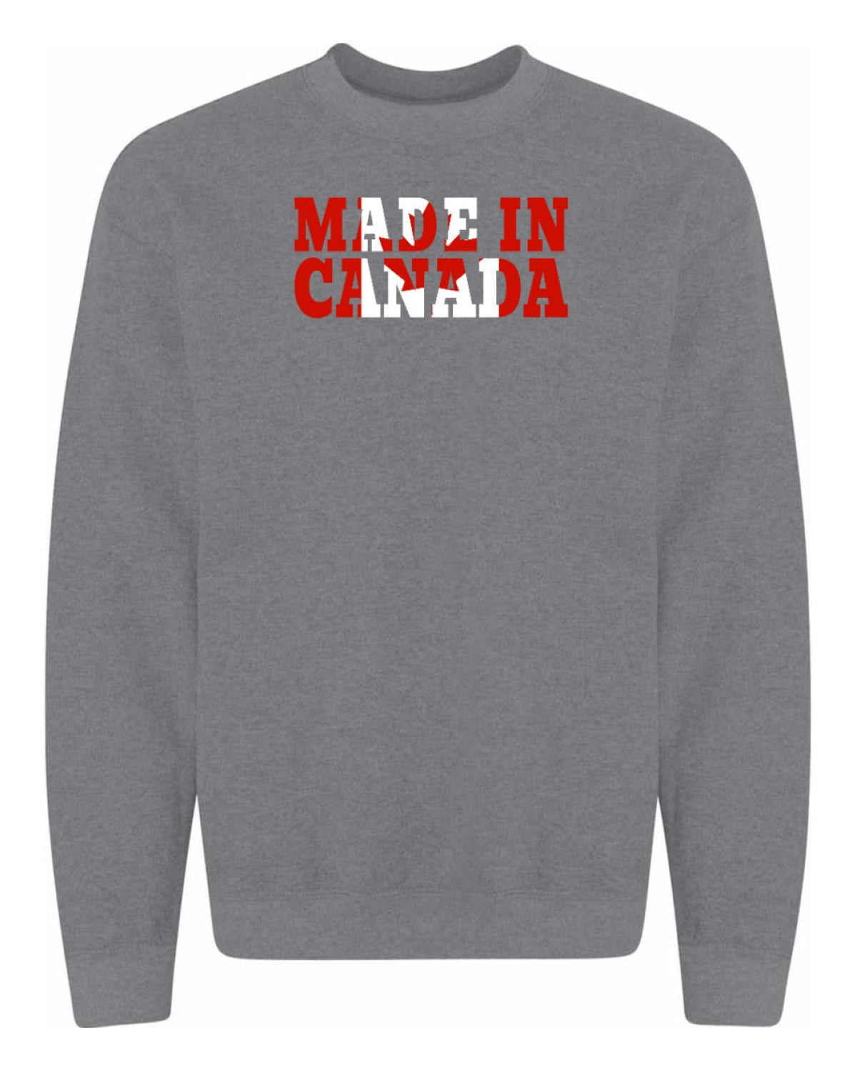 Made in Canada Flag Background Full Crewneck - Unisex
