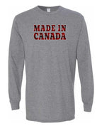 Made in Canada Plaid Background Full Long Sleeve - Unisex