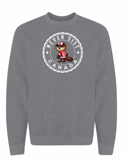 Never 51st Beaver Full Crewneck - Gildan Canada (sewn Internationally)