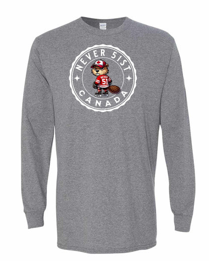 Never 51st Beaver Full Long Sleeve - Gildan Canada (sewn Internationally)
