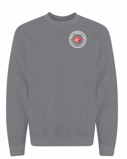 Born and Raised Prince Edward Island Left Chest Crewneck - Gildan Canada (sewn Internationally)