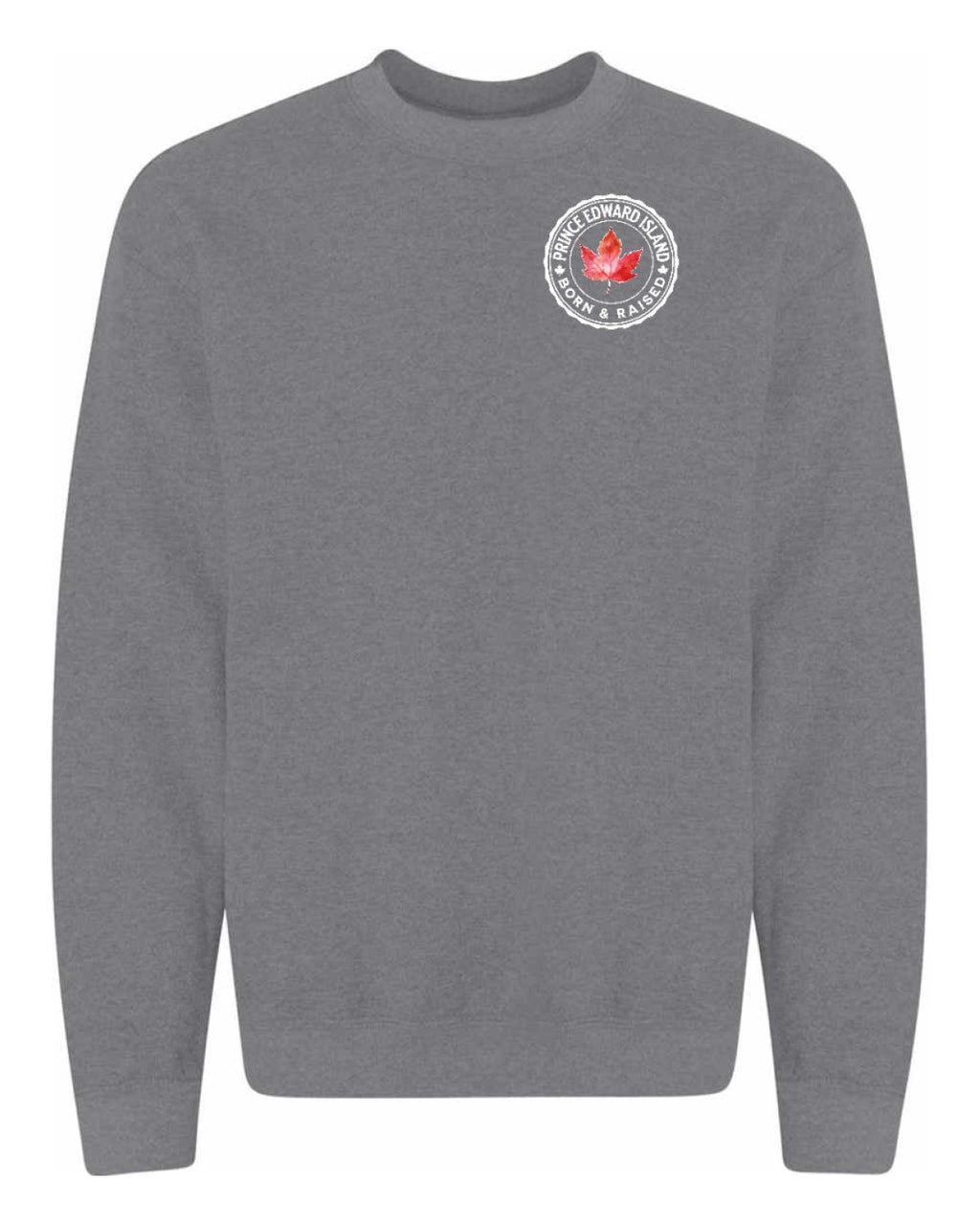 Born and Raised Prince Edward Island Left Chest Crewneck - Unisex