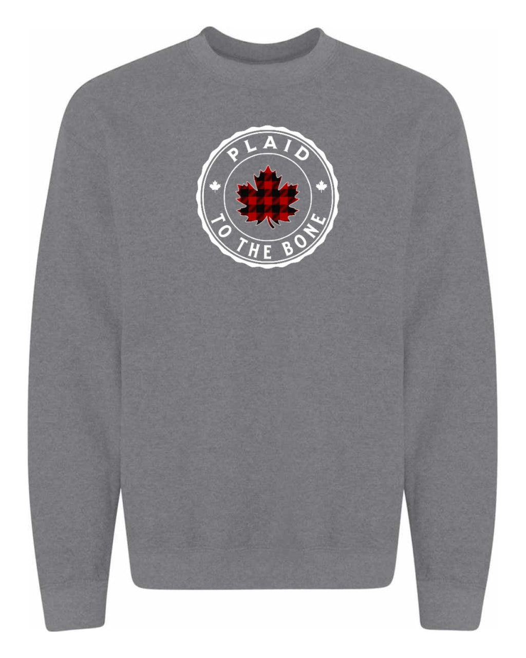 Plaid to the Bone Circle Leaf Full Crewneck - Unisex