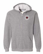 Plaid to the Bone Circle Leaf Left Chest and Back Zip Hoodie - Unisex