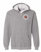 Proud to be Canadian Beaver Left Chest and Back Zip Hoodie - Unisex