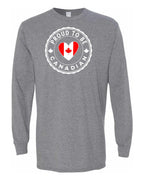 Proud to be Canadian Heart Flag Full Long Sleeve - Unisex