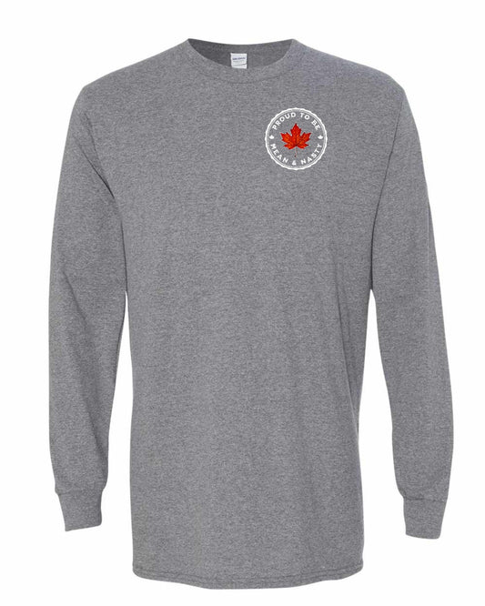 Proud Mean & Nasty Leaf Left Chest Long Sleeve - Gildan Canada (sewn Internationally)