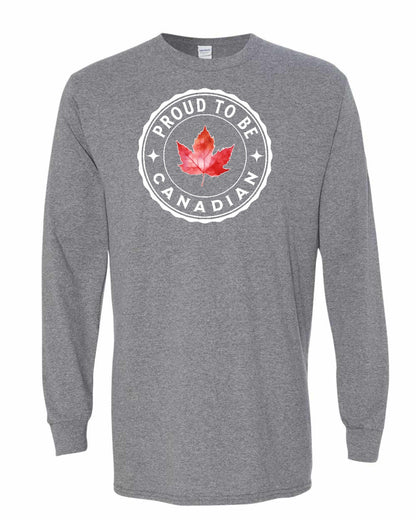 Proud to be Canadian Leaf Full Long Sleeve - Gildan Canada (sewn Internationally)