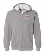 Born and Raised Quebec Left Chest and Back Zip Hoodie - Unisex