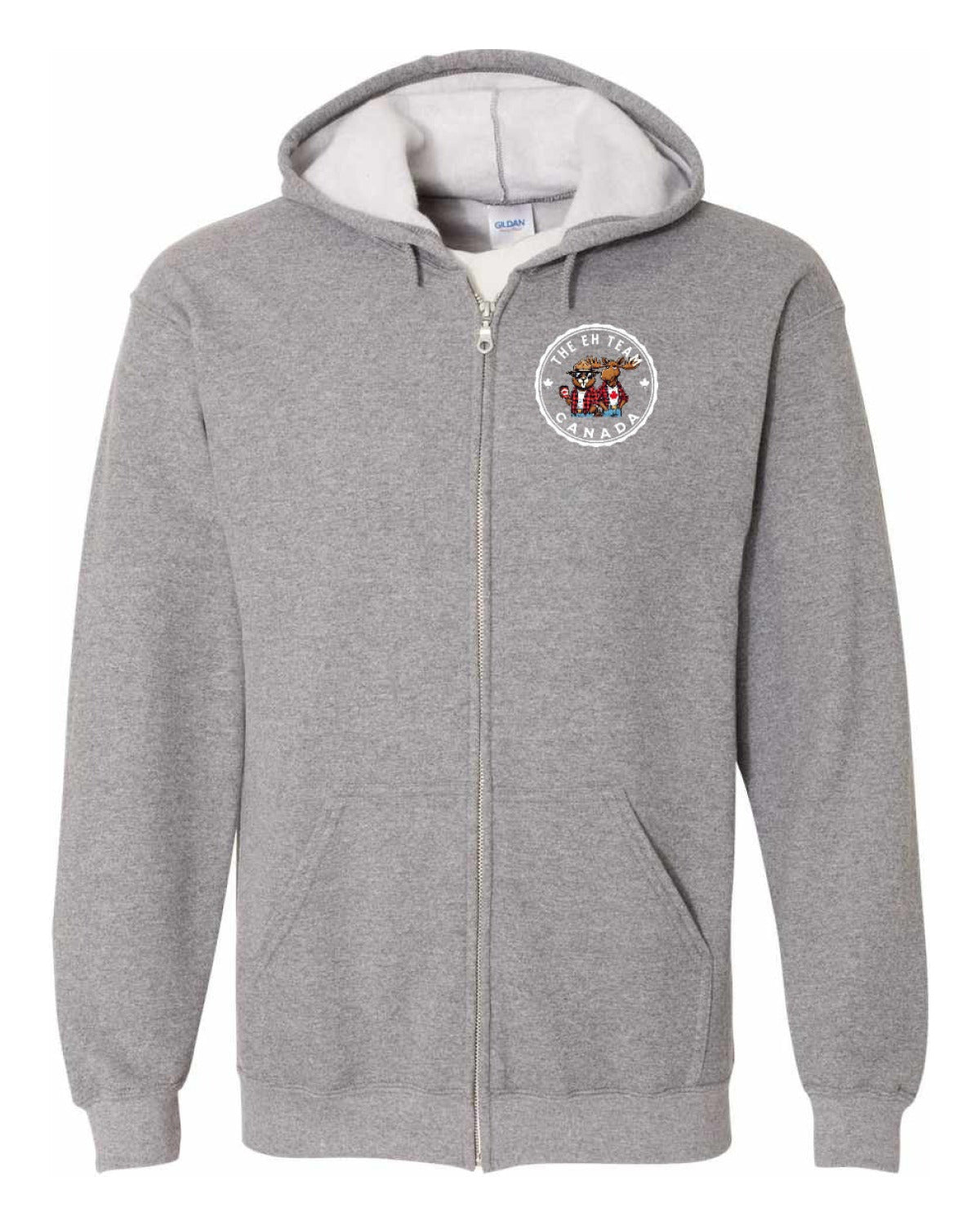 Eh Team Left Chest and Back Zip Hoodie - Unisex