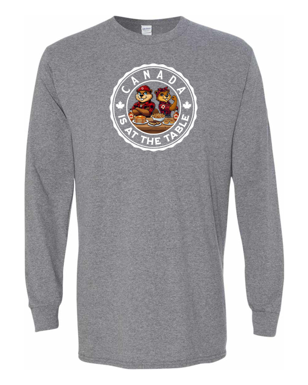 Canada Is At The Table   Long Sleeve Tee ) - Unisex