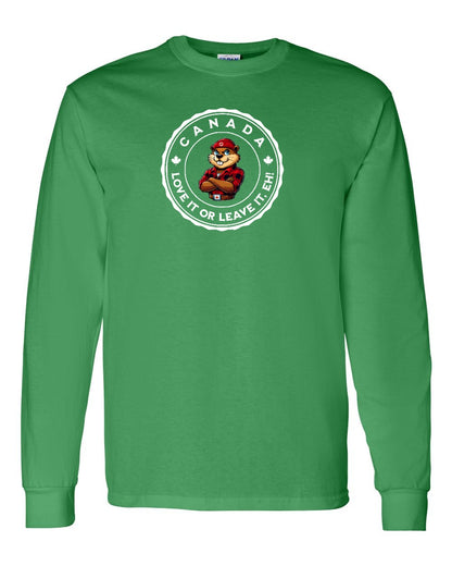 Love it or Leave it Eh! Full Long Sleeve - Gildan Canada (sewn Internationally)