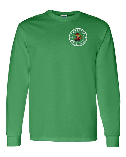 CDN as Chuck Rosie Flex Left Chest and Back Long Sleeve - Gildan Canada (sewn Internationally)