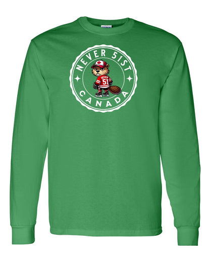 Never 51st Beaver Full Long Sleeve - Gildan Canada (sewn Internationally)