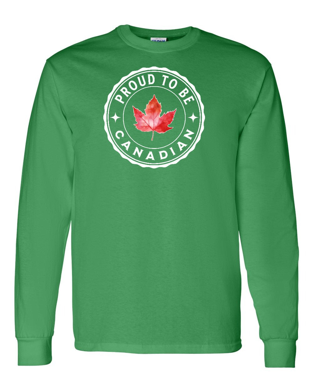 Proud to be Canadian Leaf Full Long Sleeve - Gildan Canada (sewn Internationally)