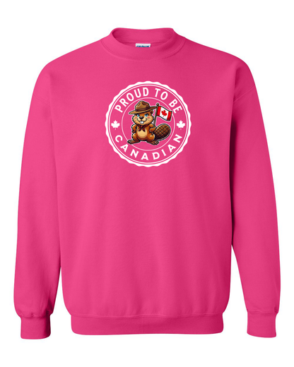 Proud to be Canadian Female Beaver Full Crewneck