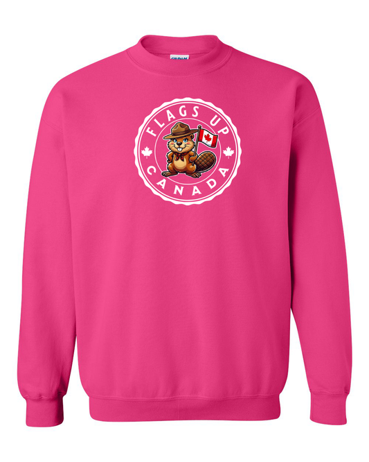 Flags Up Female Beaver Full Crewneck