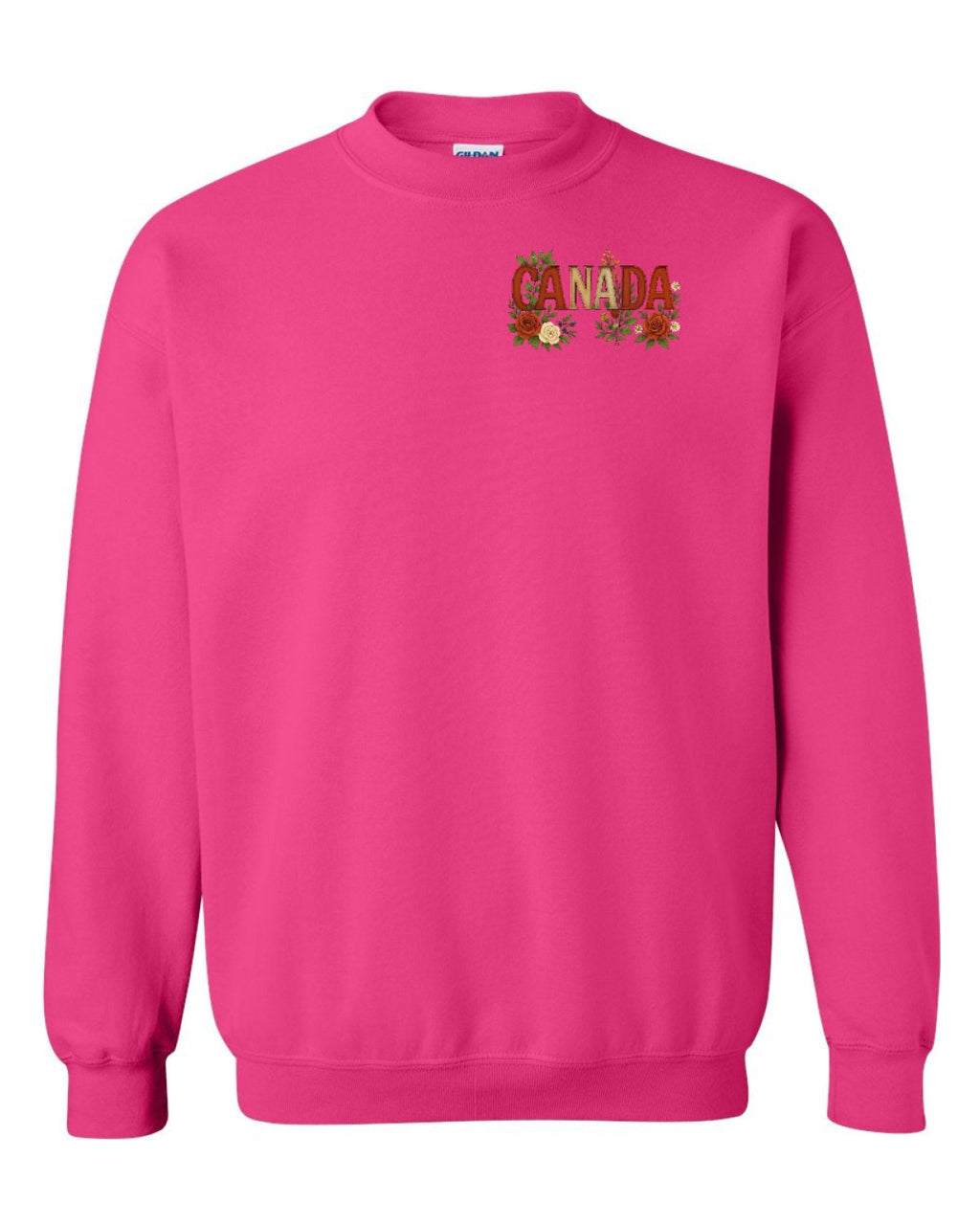 Canada Flowers Left Chest Crewneck - Unisex