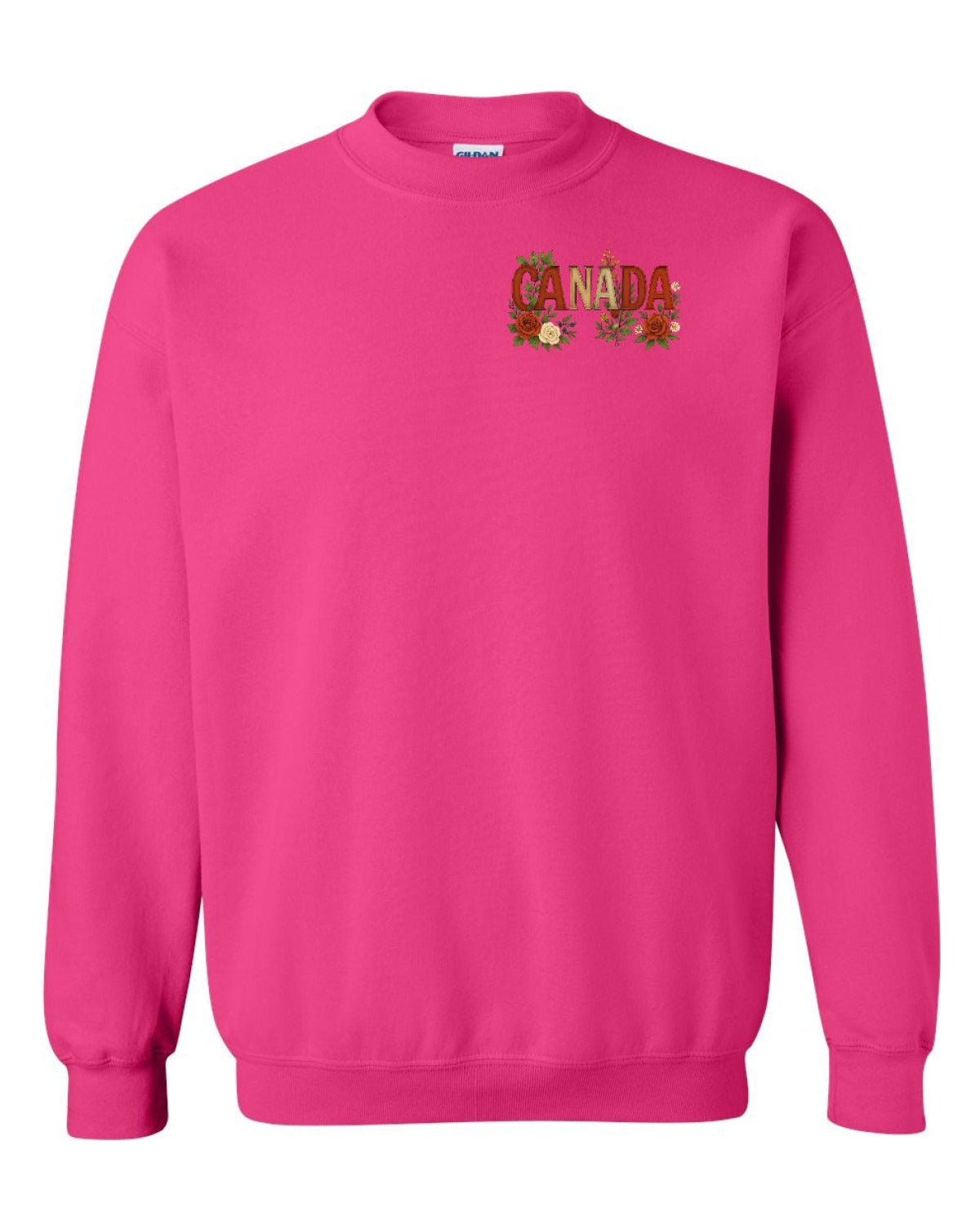 Canada Flowers Left Chest Crewneck - Unisex