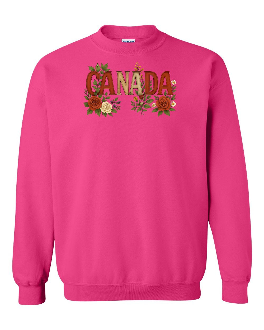 Canada Flowers Full Crewneck - Gildan Canada (sewn Internationally)