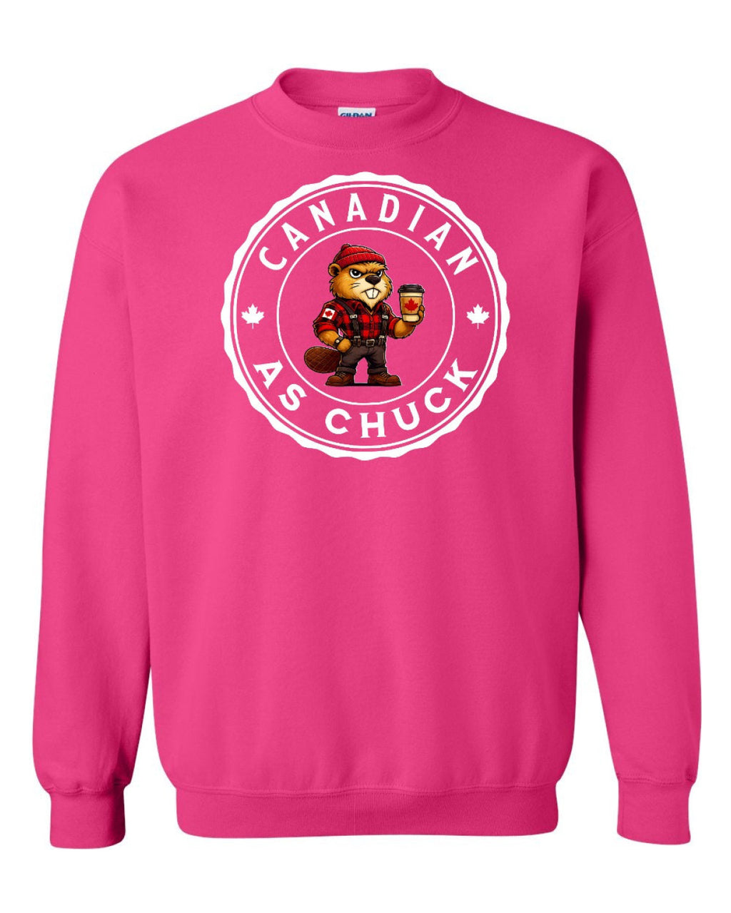 Canadian as Chuck Male Beaver Full Crewneck - Unisex