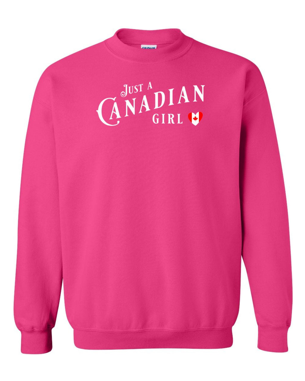 Just A Canadian Girl (Heart Flag Full) Full Crewneck - Unisex
