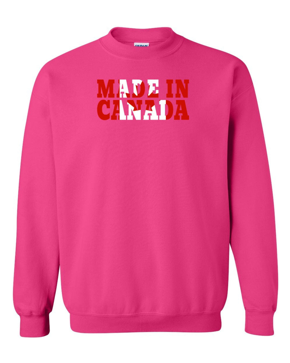 Made in Canada Flag Background Full Crewneck - Unisex