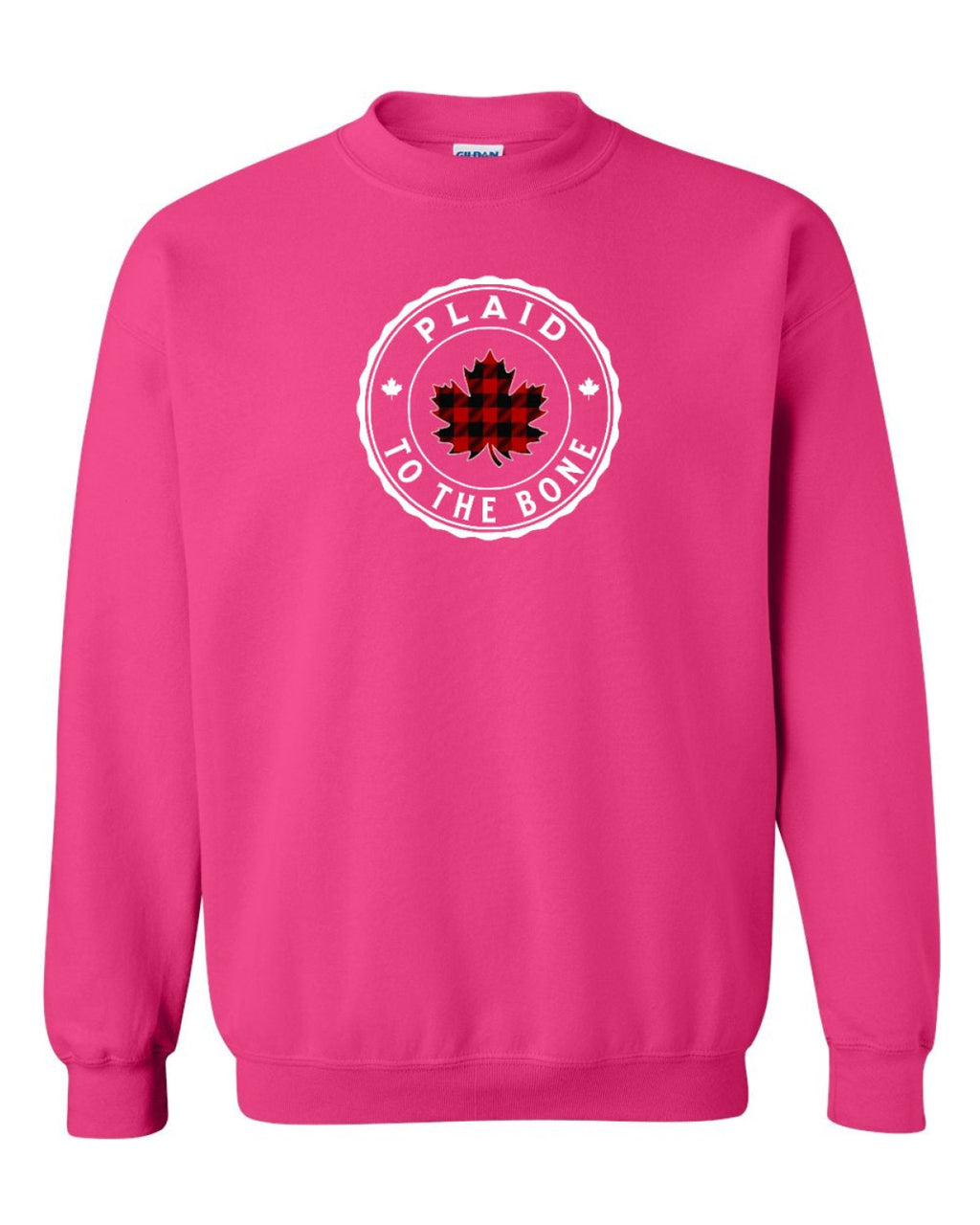 Plaid to the Bone Circle Leaf Full Crewneck - Unisex