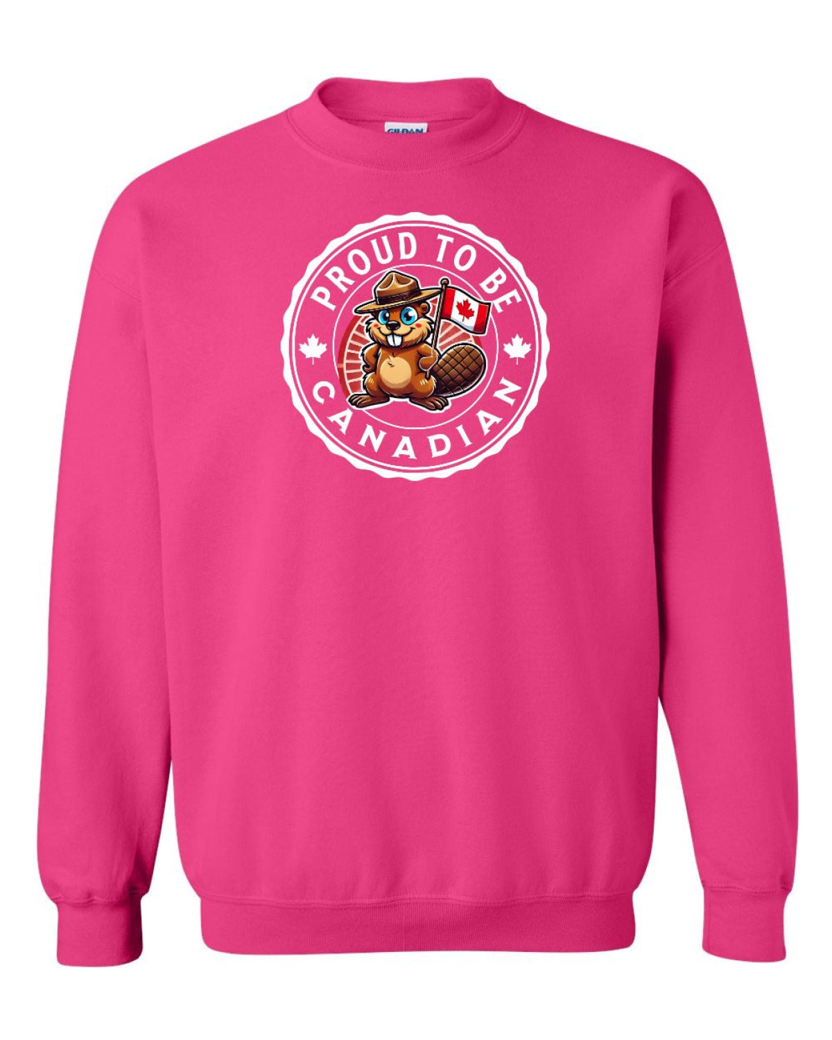 Proud to be Canadian Beaver Full Crewneck - Unisex