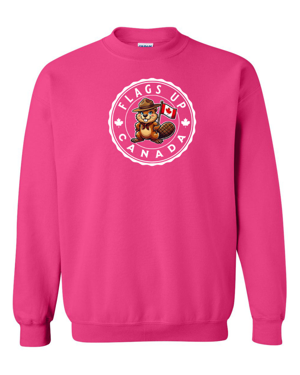 Flags Up Female Beaver   Crewneck - Unisex