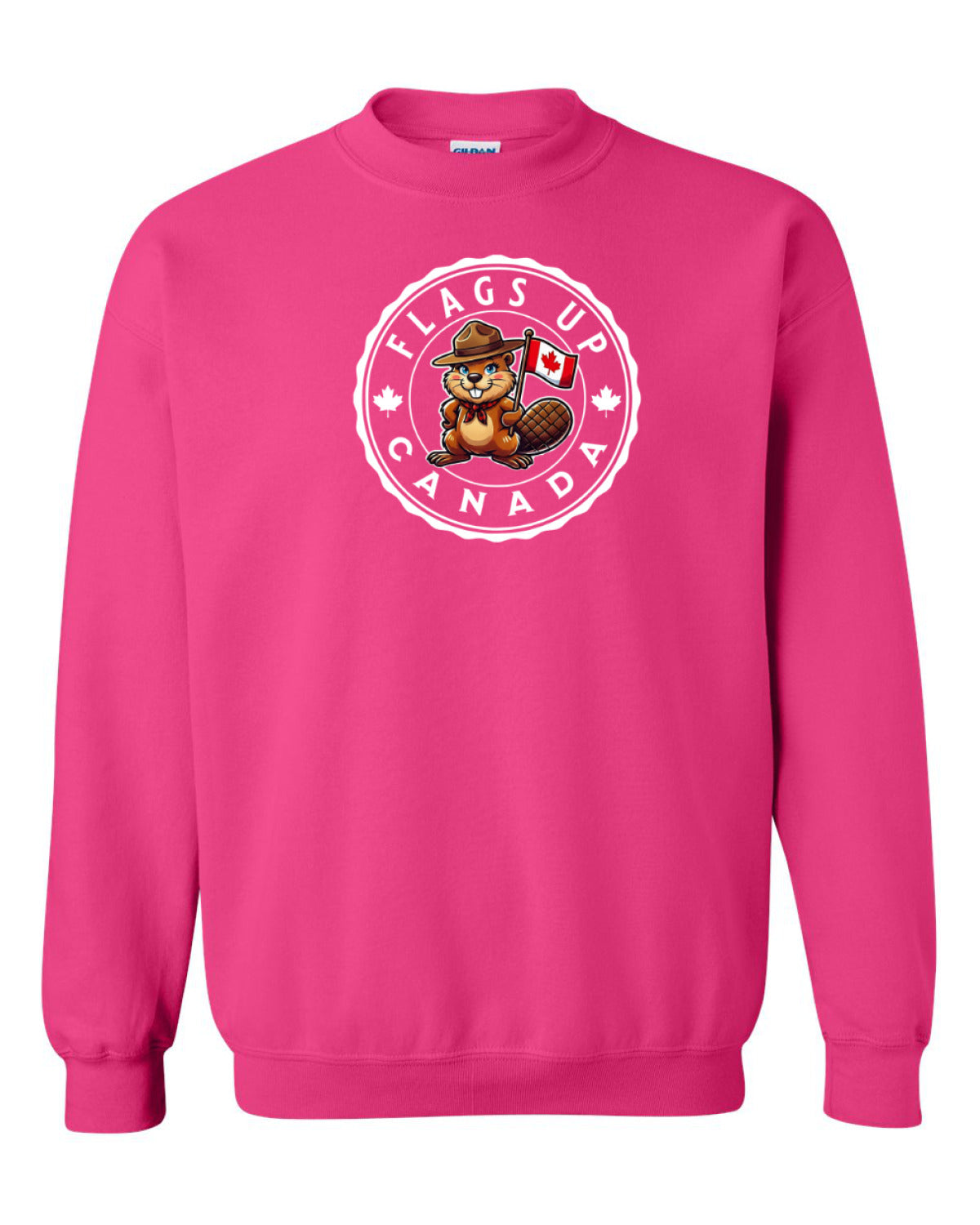 Flags Up Female Beaver   Crewneck - Unisex