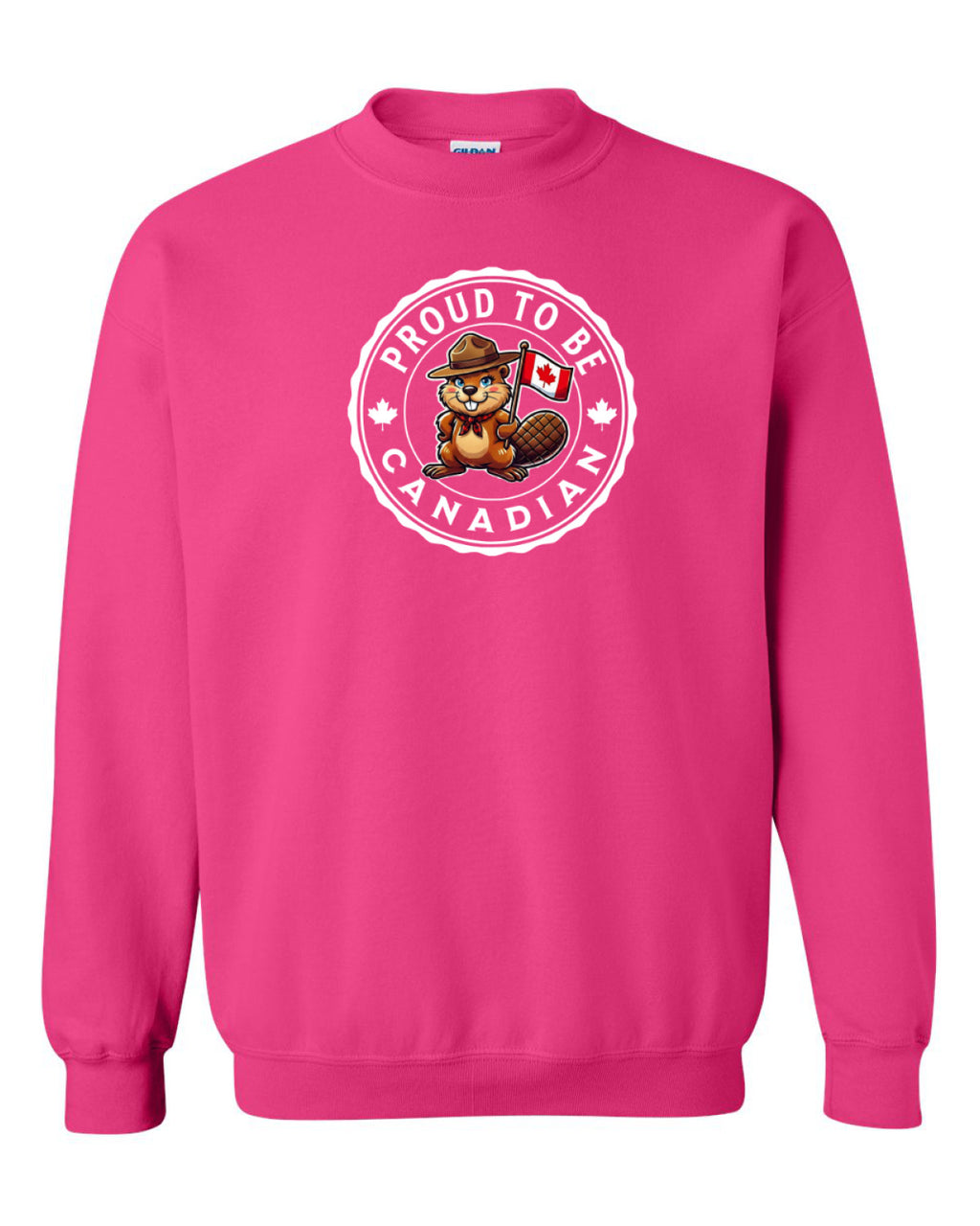 Proud to be Canadian Female Beaver   Crewneck - Unisex