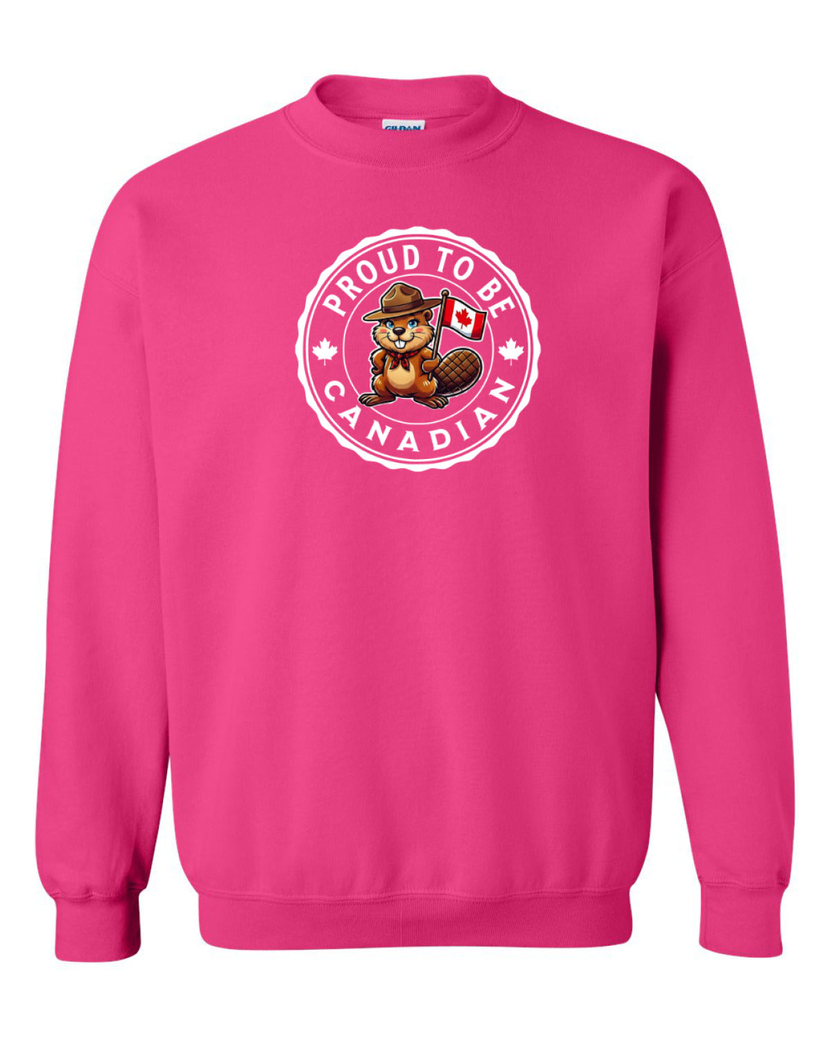 Proud to be Canadian Female Beaver   Crewneck - Unisex