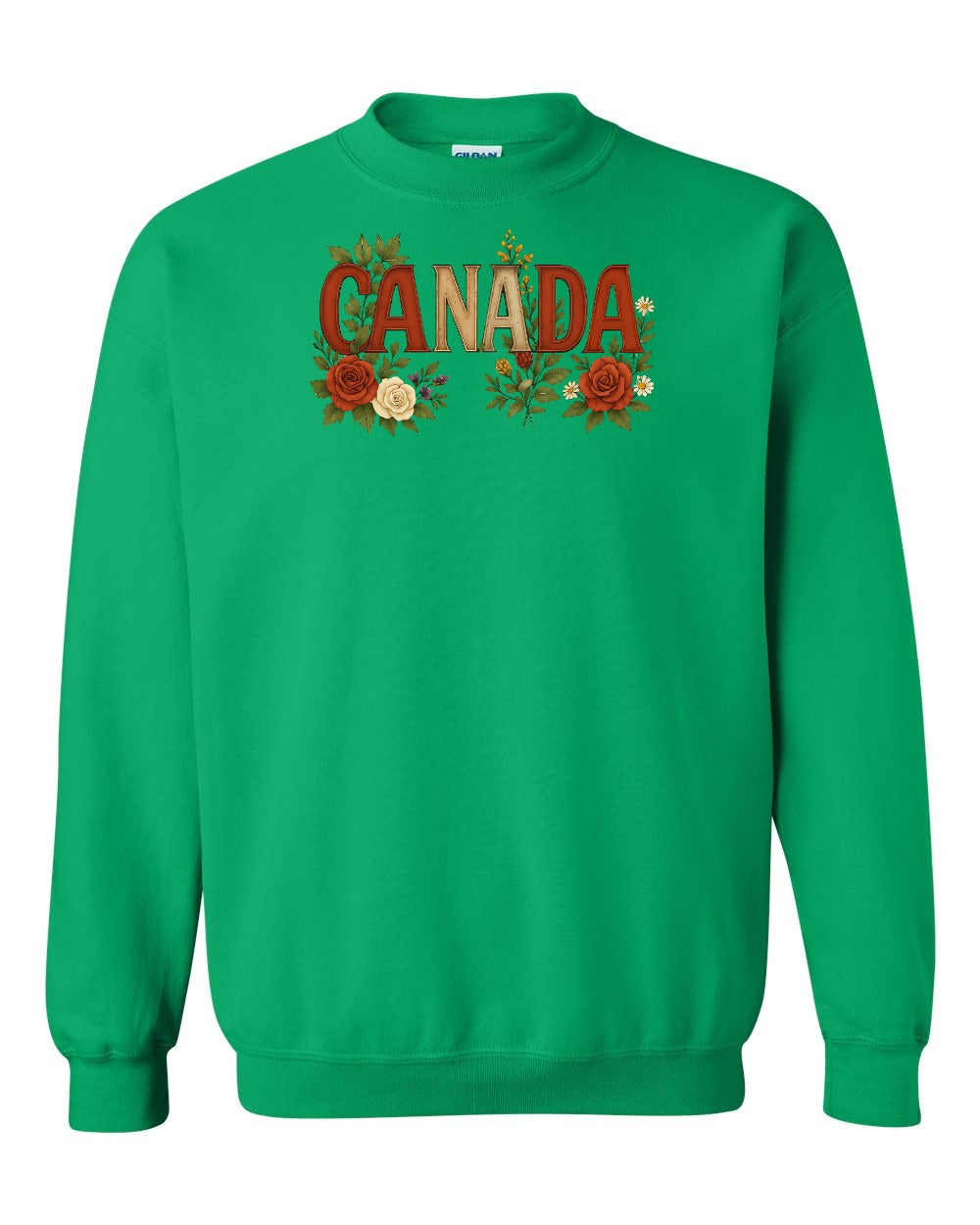 Canada Flowers Full Crewneck - Gildan Canada (sewn Internationally)