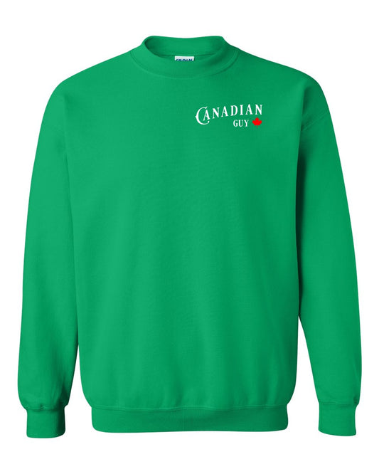 Canadian Guy Left Chest and Back Crewneck - Gildan Canada (sewn Internationally)