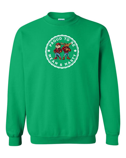 Proud Mean & Nasty Beaver and Moose Full Crewneck - Gildan Canada (sewn Internationally)