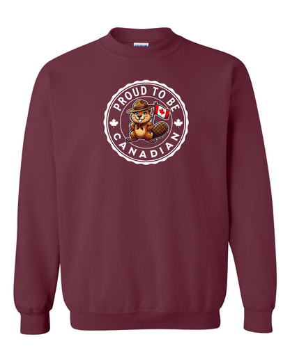 Proud to be Canadian Female Beaver Full Crewneck