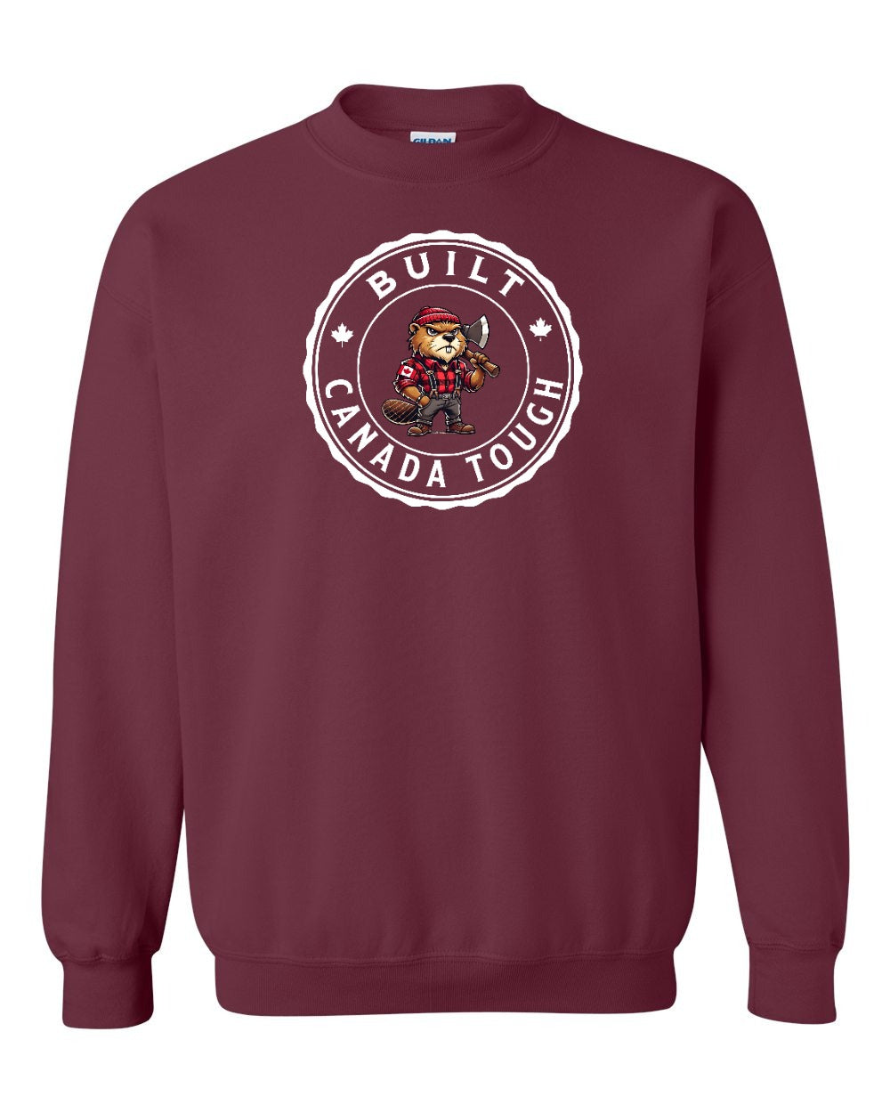 Built Canada Tough Male Beaver Full Crewneck - Gildan Canada (sewn Internationally)