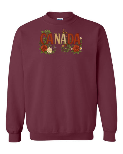 Canada Flowers Full Crewneck - Gildan Canada (sewn Internationally)
