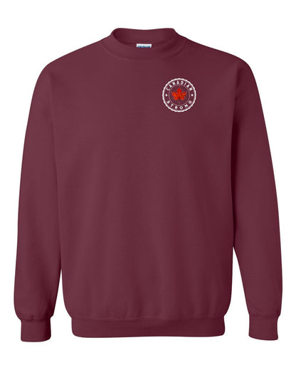 Canadian Strong Leaf Left Chest and Back Crewneck - Gildan Canada (sewn Internationally)