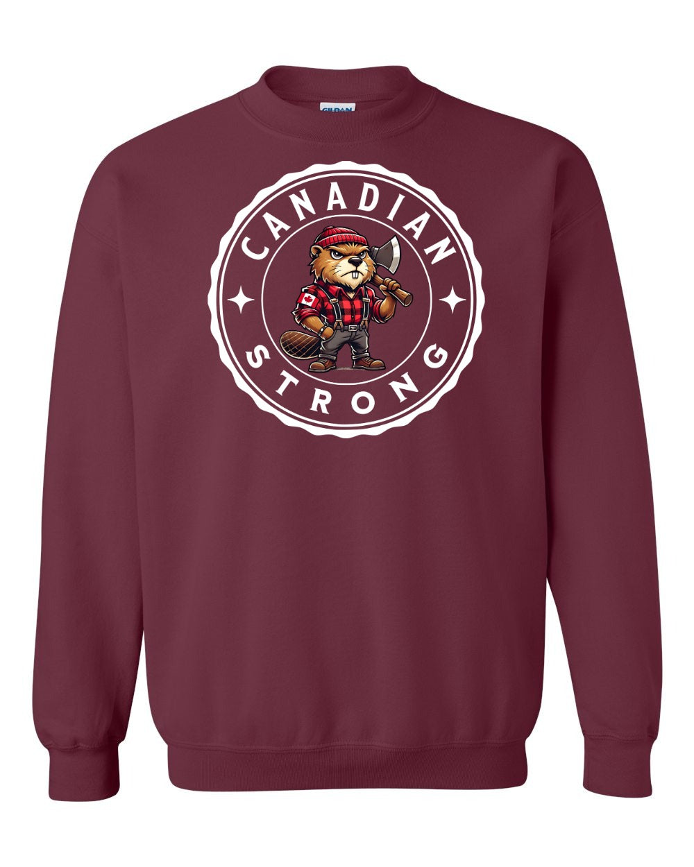 Canadian Strong Beaver Full Crewneck - Gildan Canada (sewn Internationally)