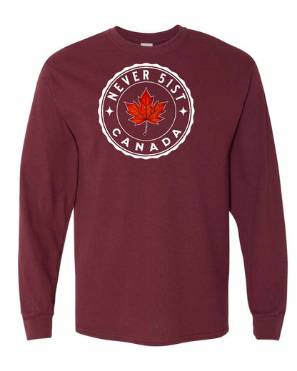 Never 51st Leaf Full Long Sleeve - Gildan Canada (sewn Internationally)
