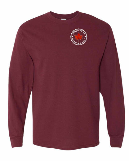 Proud Mean & Nasty Leaf Left Chest and Back Long Sleeve - Gildan Canada (sewn Internationally)