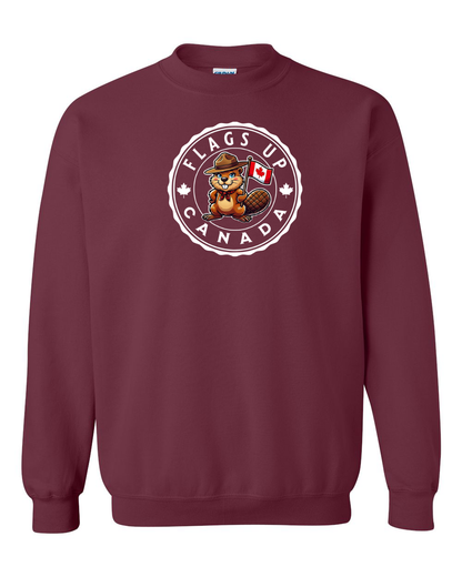 Flags Up Female Beaver Full Crewneck