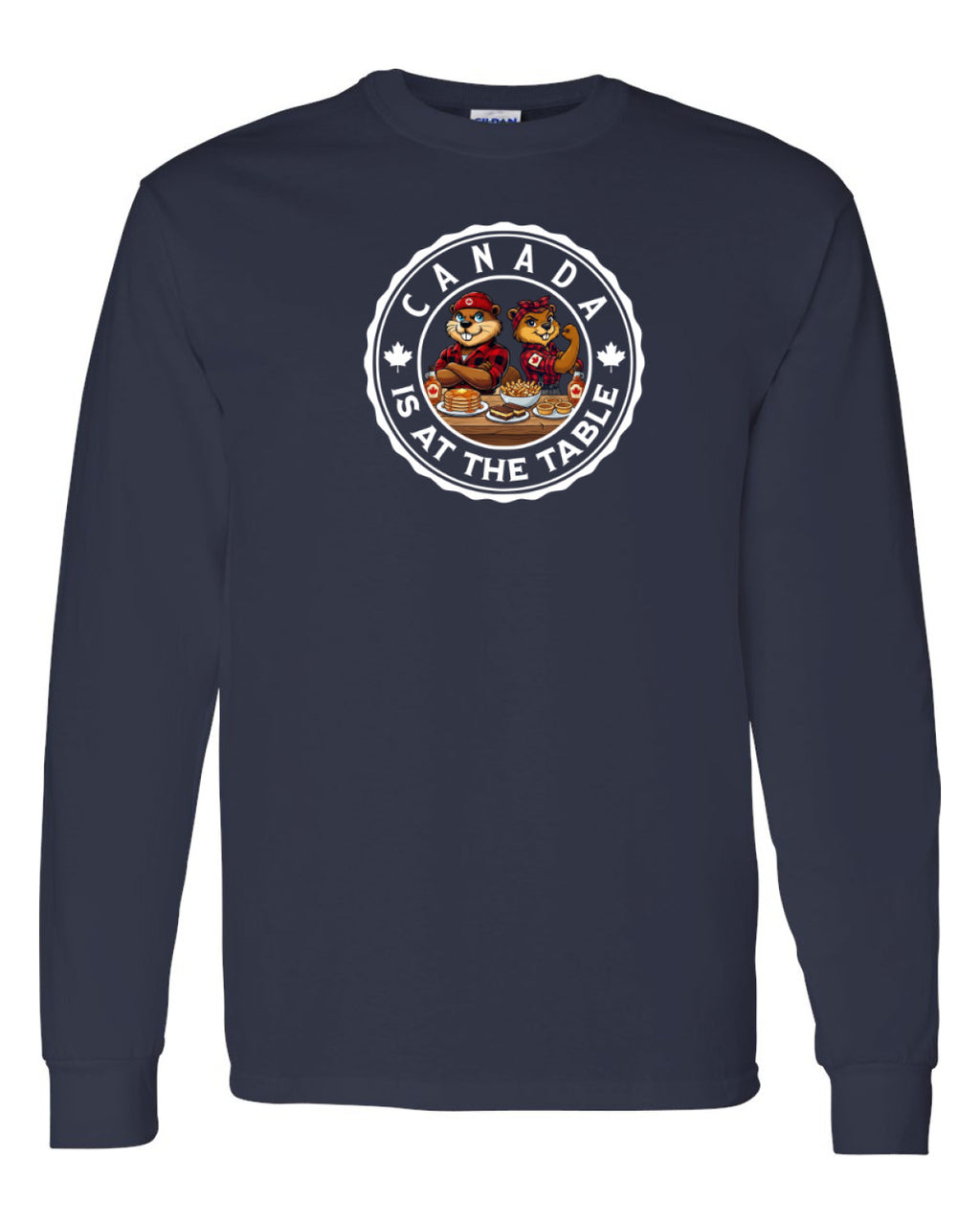 Canada Is At The Table   Long Sleeve Tee ) - Unisex